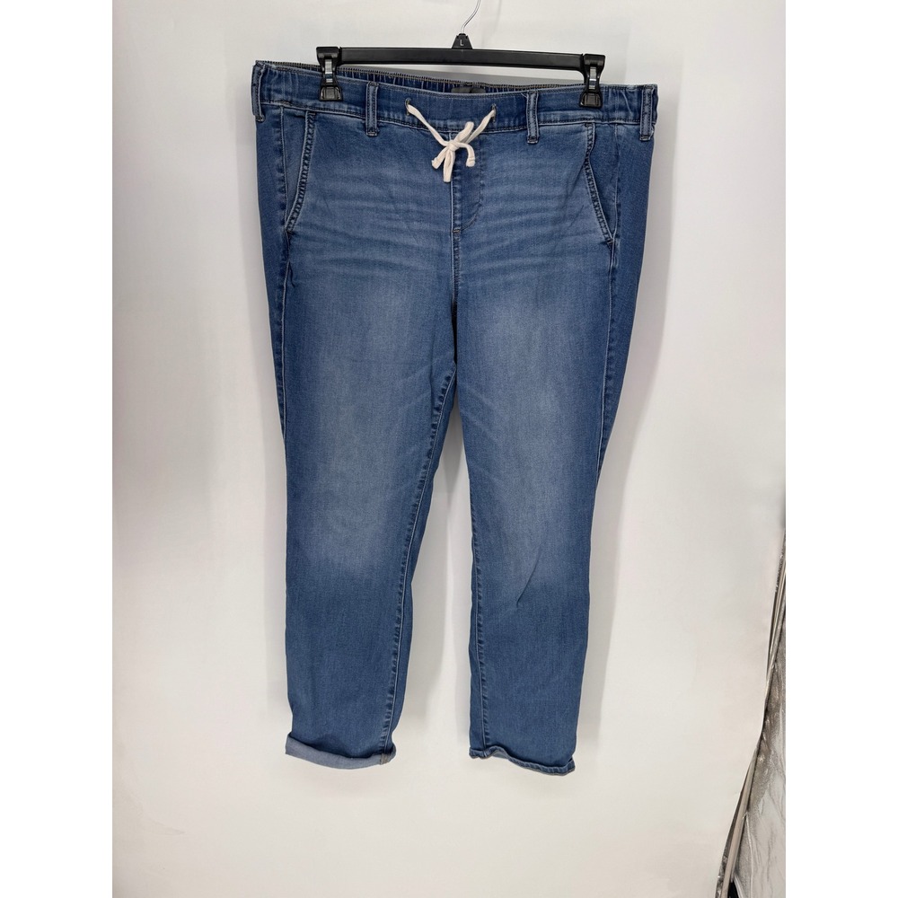 Torrid Jeans Women 2R Blue Weekend Boyfriend Straight Super Soft Drawstring